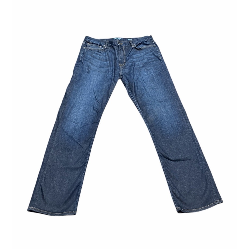 Banana Republic THE TRAVELER Slim Jeans Luxe Mens 36x32 Blue Dark Wash